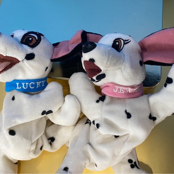 DISNEY STORE 90s COLLECTIBLE 101 DALMATIANS BEAN BAG PLUSH LUCKY & JEWEL PUPPIES - Picture 11 of 16